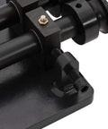 Close-up of a heavy-duty bead roller beading tool for sheet metal fabrication with a 6 die set and 18 gauge capacity.