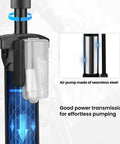 High Pressure Bike Floor Pump 160 PSI with Dual Presta and Schrader Valves, seamless steel design, pumping mechanism
