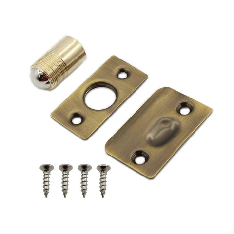 2 Pack Closet Door Ball Catch Hardware Stainless Steel French Door Ball Latches Adjustable Cabinet Latch in antique gold