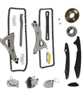 High Performance Timing Chain Kit For Mercedes Benz W212 E500 S500 CL500 SL500 With 4.7L V8 M278 Engine Made From Heavy Duty Alloy For Long Lasting Durability And Reliable Power, timing chain and gears laid out
