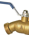 3/4 Inch Hose Bibb Ball Valve With Full Port For Maximum Flow, Easy Quarter Turn Operation, 3/4 MIP Inlet, brass outdoor faucet