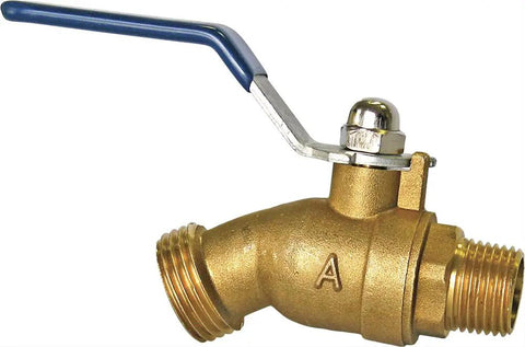 3/4 Inch Hose Bibb Ball Valve With Full Port For Maximum Flow, Easy Quarter Turn Operation, 3/4 MIP Inlet, brass outdoor faucet