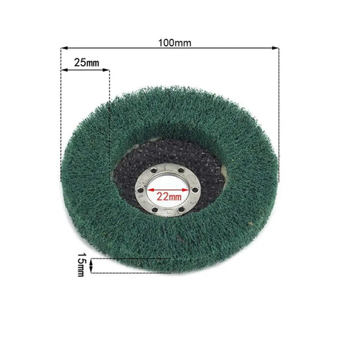 Nylon Fiber Flap Discs Set Quick Change Safety Torque Lock For Metal Grinding Buffing Paint Stripping And Surface Prep High Speed Polish 100mm green abrasive disc