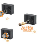 Four Outlet AA Battery Push Button Spark Generator Igniter for Grills with Chrome Cap, installation and battery needed text