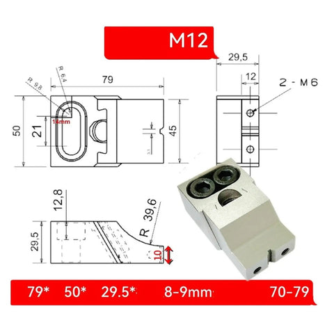 Dank Heavy Duty Unidirectional Clamps For Your CNC Milling Madness With Machining Center And Multi Station Fixture Setup Plus Super Strong M12 Jaws That Are Totally Awesome size 79x50x29.5mm alloy steel clamp design with M12 jaw features