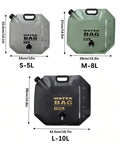Heavy Duty Portable Camping Water Bag With Spigot For Outdoor Drinking, 5L 8L 10L Options in Gray, Green, Black