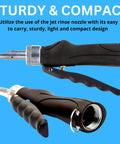 Black ergonomic spray nozzle for Triple Rinse Spray Nozzle for Chemical Containers, EPA Compliant, 99 Percent Residue Removal in under a Minute