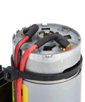 Top view of Robot Servo Motor with Aluminum Alloy Body for High Torque Torsion Steering Gear Digital Control, wiring detail visible.