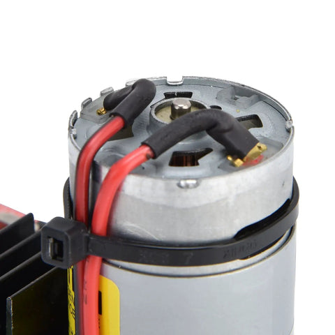 Top view of Robot Servo Motor with Aluminum Alloy Body for High Torque Torsion Steering Gear Digital Control, wiring detail visible.