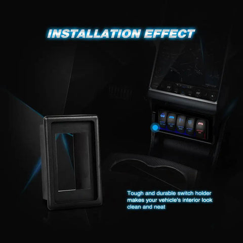 Led Light Bar Switch Holder Panel Kit For Automotive Mounting in car dashboard installation