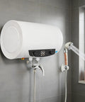 9.25 Gal Mini Electric Water Heater Wall Mounted Stainless Steel Tank 1500W Heating Undersink Point Of Use For Kitchen Bathroom installed above shower