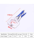 Four Piece C Clamp Locking Pliers Set Includes 6.5 Inch, 9 Inch, 11 Inch And 18 Inch Heavy Duty Welding C Clamps For Woodworking