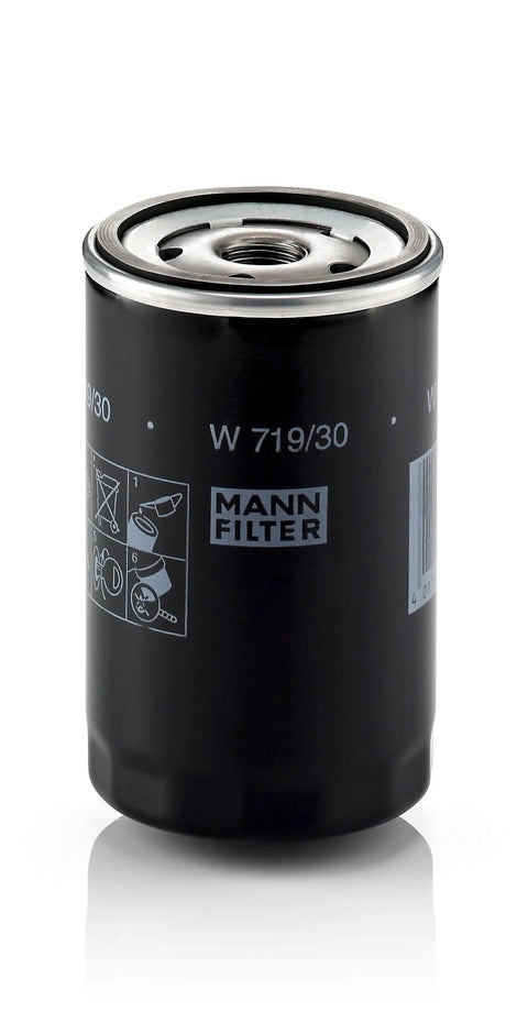 W 719 30 Spin On Oil Filter Replacement for VW Golf GTI Jetta Passat Audi A6 S4 with High Dirt Holding Capacity