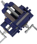 4 Inch X Y Cross Slide Drill Press Vise With Heavy Duty Steel Construction, showing secure clamp and precision screws.