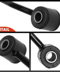Close-up details of Set Of Two Rear Sway Bar Links For Jeep Grand Cherokee WJ 1999 2004 Stabilizer Links, bushings highlighted.