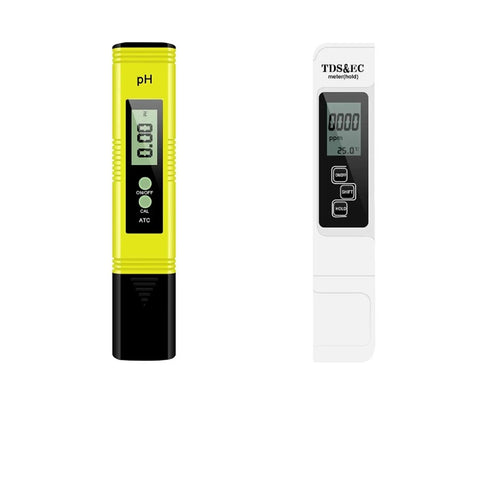 Digital pH Meter With 3-In-1 TDS Tester For Home Water Quality, Fast 0.01 pH Accuracy, yellow and white handheld meters