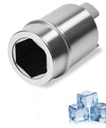 Fridge Ice Maker Coupling Replacement Part For Common Refrigerator Models No Brainer Install Durable Water Line Connector Fits 7GS2SHAXMS00 ED2LHAXMB10 920920 8206688 2198627 AP6006687 PS11739763, metal coupling with ice cubes