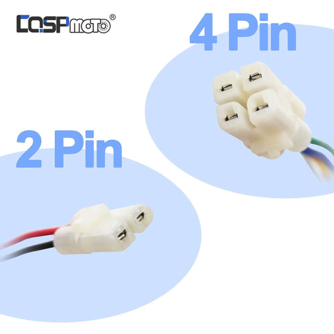 CDI Cable Wire Harness Plug Four Plus Two Pins For GY6 50cc 70cc 90cc 110cc 125cc 150cc showing 4 and 2 pin connectors