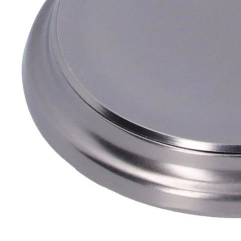 Close-up view of the black zinc door catch base from the product 'Get Your Door Locked Tight With This Sleek Push Type Door Stop Catch Made From Heavy Duty Zinc Alloy.'