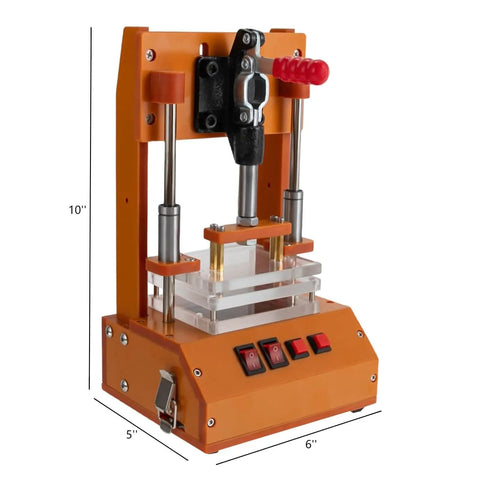 PCBA Test Stand For DIY Projects With 3 Acrylic Boards And Bakelite Fixture, PCB Test Jig And Test Rack, 6 By 5 Inches, front view.