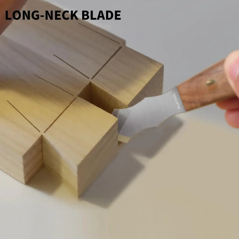 Heavy Duty Long Neck Marking Knife For Woodworking features a razor thin precision blade used on wood joints.