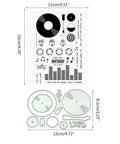 Music CD Style Clear Stamp And Die Set For Card Making And Scrapbooking Do It Yourself Embossing Kit showing vinyl and music notes.
