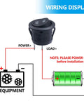 Five Pack 12V Round Rocker Switches SPST Two Pin On Off Toggle wiring diagram for cars boats RVs marine use installation