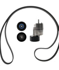 Premium Drive Belt Tensioner Idler Pulley Kit With Serpentine Belt For Hyundai Santa Fe And Kia Sonata 2007 To 2015 Reliable Fix That Stops Screaming Slipping And Keeps Your Engine Running Smooth Like A Dream No More Nerves! black serpentine belt with tensioner and idler pulleys
