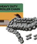 ANSI 25H heavy duty roller chain 10 feet with two free connecting links 480 links carbon steel single strand for industrial use