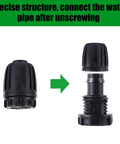 Half Inch End Plugs For Drip Irrigation Tubing Barbed Connectors For Half Inch ID And 16mm Tubing 10 Pack Easy Install Compatible With Raindrip 052010P Drip Tubing Durable Plastic Fittings, shown with unscrewed components.