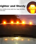 Cab Roof Marker Lights With Smoked Lens And 16 Amber LEDs For Dodge Ram 1500 2500 3500 2003 Through 2016 installed on truck roof
