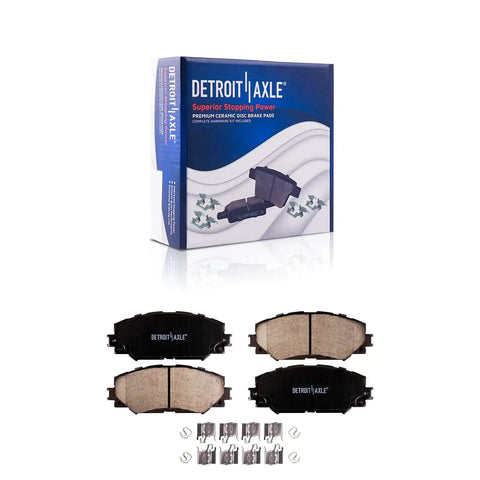 Front Ceramic Brake Pads And Rear Semi Metallic Brake Shoes Replacement Kit For 2008 2014 Scion xD And 2009 2019 Toyota Corolla