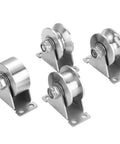 Heavy Duty V Groove Gate Wheels Pair Smooth As Butter Stainless Steel Sliding Door Track Rollers with precision bearings.