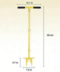 Hand Tiller Cultivator With Steel Garden Claw For Easy Soil Loosening And Weeding, measuring 39.4in long, 7.5in wide
