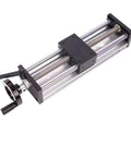 Manual Sliding Table XY Stage 100 to 500mm Stroke with SFU1204 Ballscrew Handwheel Double Optical Axis CNC Table for Saw and 3D Printer