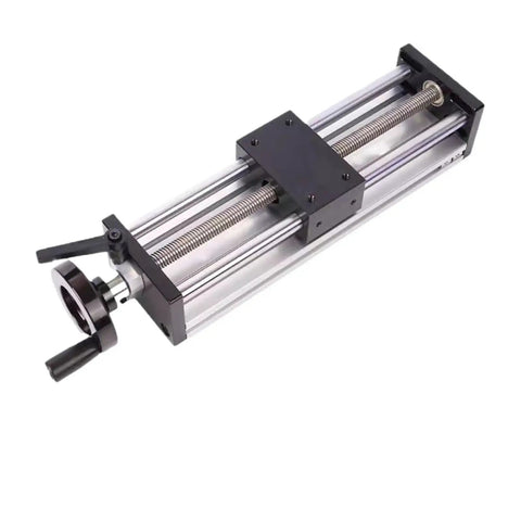 Manual Sliding Table XY Stage 100 to 500mm Stroke with SFU1204 Ballscrew Handwheel Double Optical Axis CNC Table for Saw and 3D Printer
