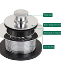Heavy Duty Tub Drain Kit With Slick Push Pull Bathtub Strainer And Durable Zinc Alloy Body Plus Classic Chrome Finish straight fit detailed view of components.