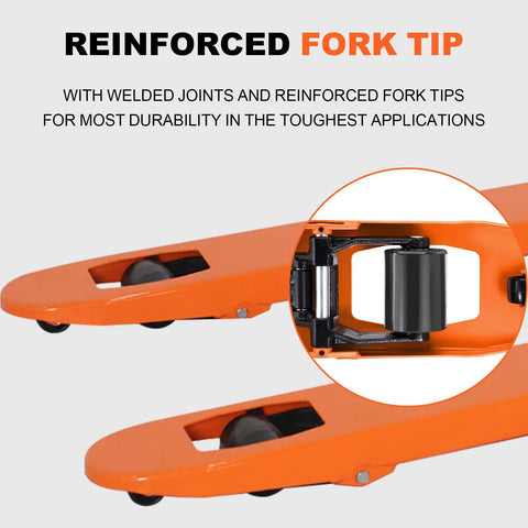 Heavy Duty Manual Pallet Jack Featuring 5500 Lb Capacity And 21 X 48 Inch Forks Built Tough For No Sweat Material Moving And Smooth Hydro Operation On Every Job Site