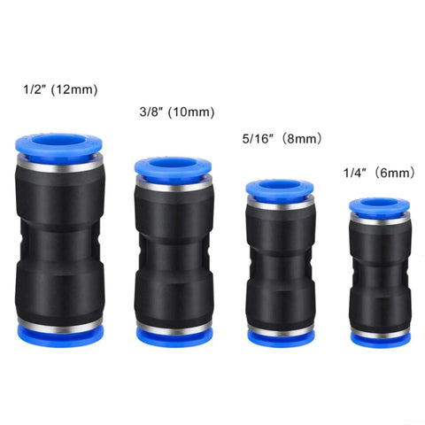 Top Notch Deskbloom Air Line Quick Connect Fittings Kit With Secure Push To Connect Straight Pneumatic Hose Connectors For Easy 6mm To 12Mm Tubing Repair And Setup No Sealing Parts Needed For Fast Auto Shop Jobs. 4 straight fittings 6mm-12mm