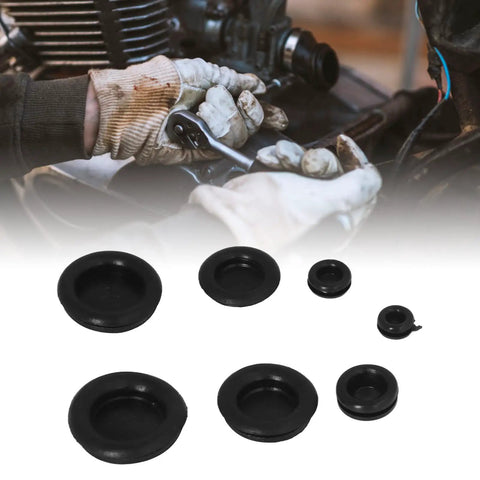 Rubber Grommet Kit 170 Piece Odorless Sealing O Rings Set For Auto Mechanical Maintenance And DIY Repair Projects Heavy Duty Automotive Grommet Pack Set, black rubber grommets
