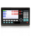 Top Shelf Two Axis Digital Readout DRO Kit With Huge LCD Panel And Dead Accurate Linear Glass Scales For Mill And Lathe Machines Built Like A Tank For Daily Shop Work featuring large LCD display and keypad.