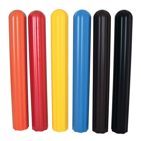 Hardcore Bollard Covers Fit Eight Inch Posts Fifty Six Inches Tall Chunky Hdpe Sleeve Takes On Rough Weather colorful bollard covers