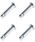 4 Pack Flat Head Clevis Pins M10 X 40mm Galvanized Steel, Heavy Duty Fasteners For Machinery Repair, Furniture Assembly, And General DIY Projects For Any Project shown in 4-pack view