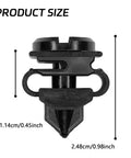 Honda Engine Cover Stud And Stay Grommet Kit showing 1.14cm height and 2.48cm width size dimensions.