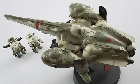 MK03 Lunadiver Stingray 1 35 Scale Model Kit With Pilot Dope Detail And Display Stand 169 Parts For Builders 14 Plus Includes Illustrated English Guide And High Detail Injection Molded Parts, showing assembled model with display stand and pilot.