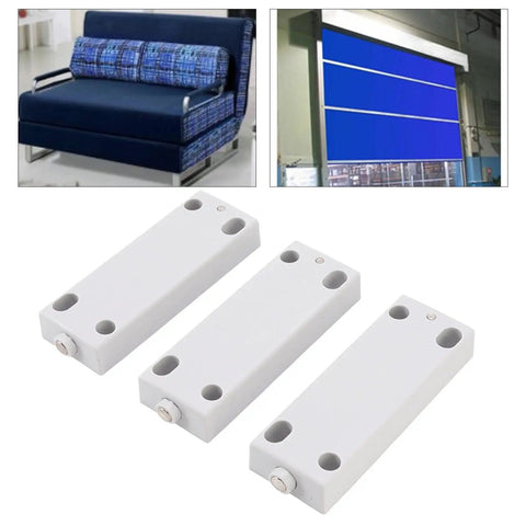 Magnetic Touch Push Open Latch with adjustable 30 to 50 Newtons suction ABS and stainless steel hardware displayed in sets of three