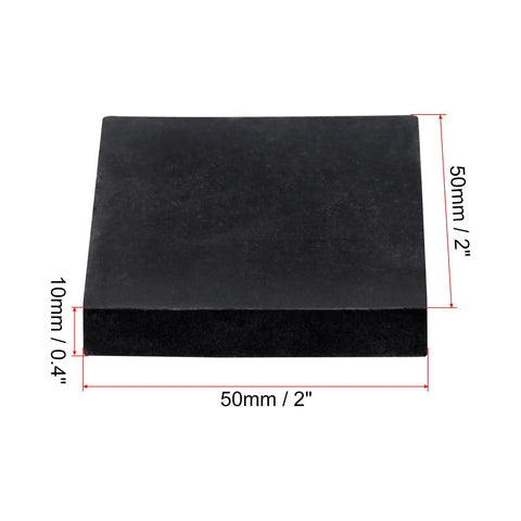 Rock Solid Heavy Duty Rubber Vibration Pads 4 Pack 50mm Square 10mm Thick Isolation Mats Non Slip