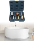 Hot Picks For Pros: Premium 8 Piece Tub Drain Extractor Tool Kit Featuring Chrome Molybdenum Steel Broken Screw Remover Set With Clear Threads, Heavy Duty Performance, And Precision Crafted Design For Easy DIY Home Projects. 8-piece drain extractor set in case, with assorted sizes for tub and pipe screw removal