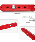 Tough As Nails Aluminum Woodworking Compass Scriber Smooth Operator Adjustable Metric And Inch Circle Arc Drawing Ruler Compact Marking Gauge Pro Builder Tool with red anodized finish and measurement markings.