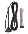 Straightforward Plug In Setup For Eight Channel Alert Module with black antenna and multi-colored connector wires.